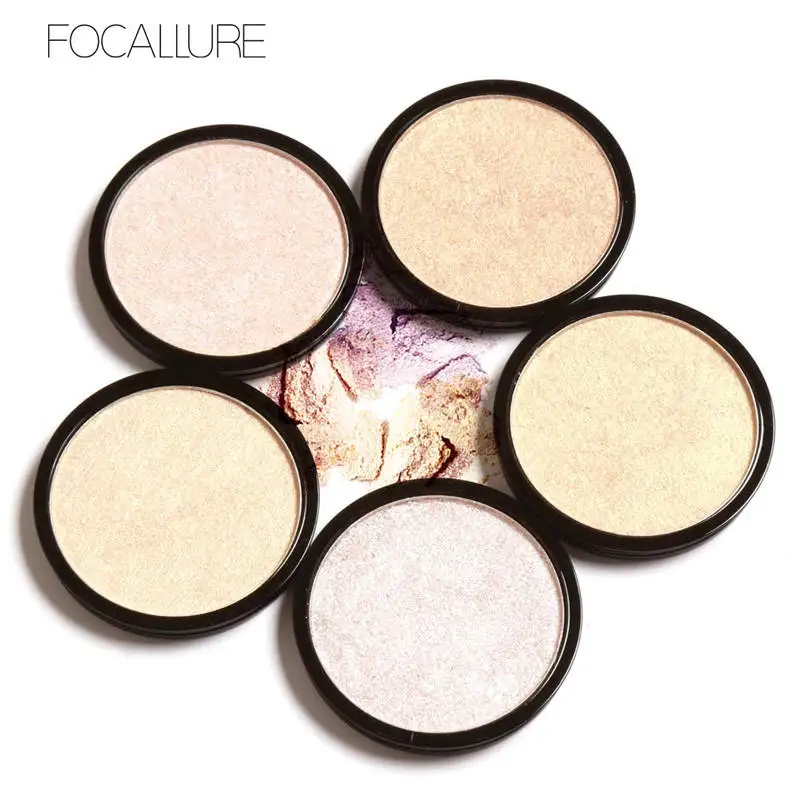 

5 Colors Illuminator Brightening Face Pressed Highlighter Powder Easy to Wear for Face Shimmer
