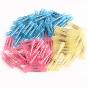 

200PCS Heat Shrink Butt Terminals Insulated Electrical Wire Connectors AWG 22-10 Cable Crimping Terminals Connector Kit