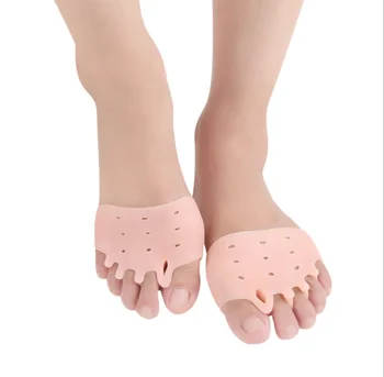 

2pcs/Pair Silicone Comfortable Toe Braces 5-holes Hallux Valgus Straightener Orthodontic Foot Toe Braces for Foot Care / 100pair