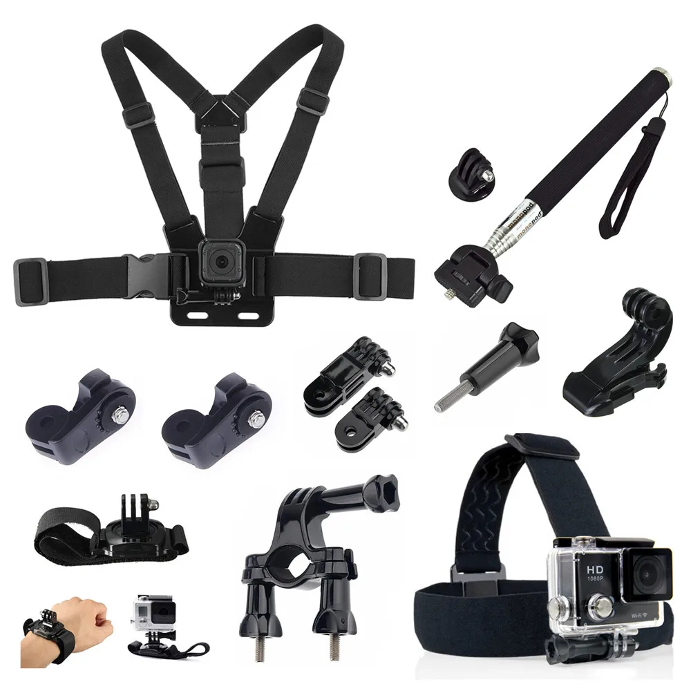 

limitX Monopod Bike Bicycle Handlebar Head Chest Strap Kit for ThiEYE E7 i60e i60 T5 T5e V5 AKASO EK5000 EK7000 Foscam AC1080