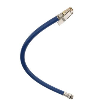 

1 Pcs Universal 37 cm Motorcycle Bike Car Tyre Tires Blue Pump Inflator 1/4'' Rubber Air Pipe Hose Valve Blue