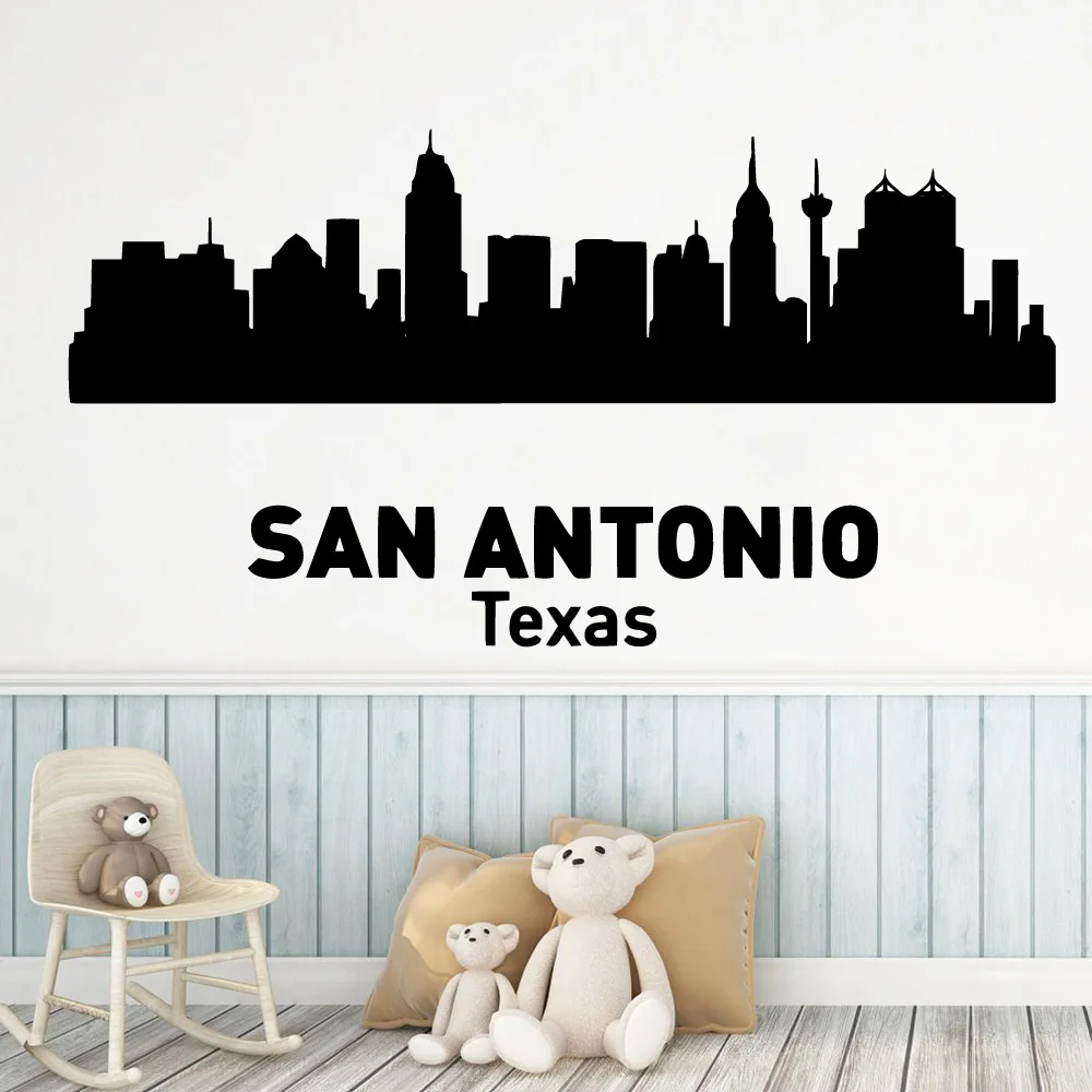 

Diy SAN ANTONIO TEXAS Wall Mural Removable Wall Decal For Children's Room Decal Creative Stickers