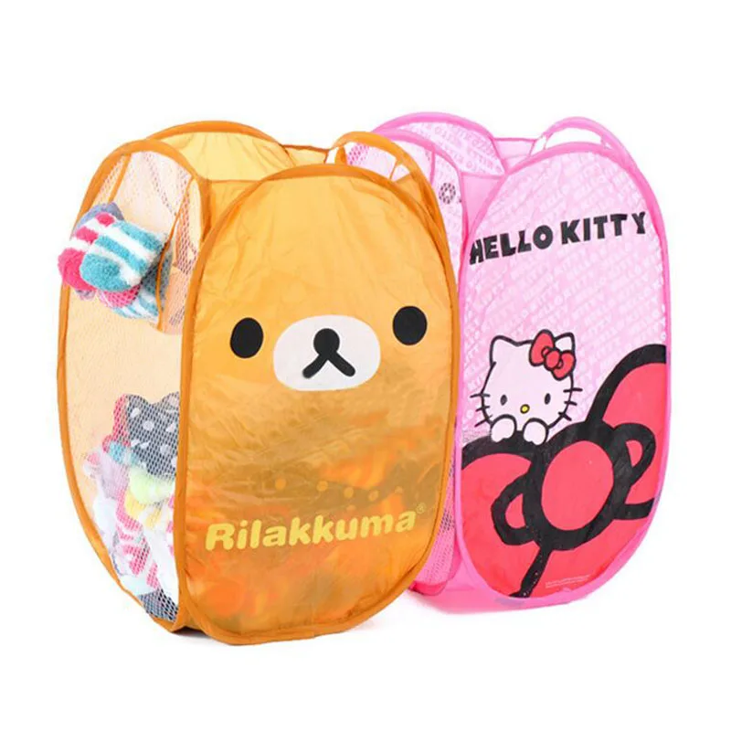 Миньоны Hello And Kitty складной грязной одежды ведро для белья корзина для хранения детские игрушки ботинки органайзер для хранения мелочей