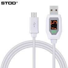 STOD Micro USB светодиодный кабель с цифровым индикатором 3 а защита тока для samsung huawei zte Xiaomi LG зарядное устройство Doctor Wire