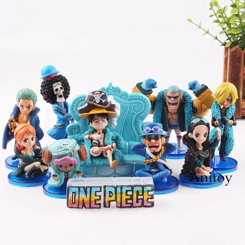 

One Piece Figure One Piece Anime Luffy Zoro Nami Sanji Usopp Chopper Franky Brook Robin Action Figure Anniversary Mini Toy 4cm