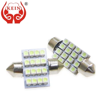 

KEIN 50PCS 31mm led festoon 36mm 39mm c5w led bulbs 1210 3528 16smd 12V led auto Reading interior signal lights lamp car styling