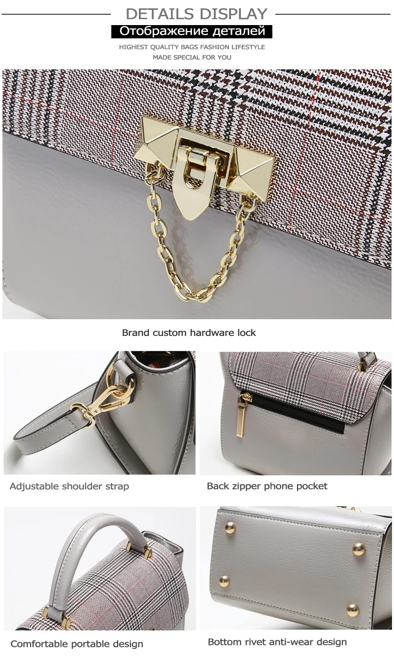 plutônio feminino luxo superior-mão saco de couro
