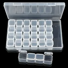 Инструмент для ногтей, коробка для получения ювелирных изделий, 28 решеток, прозрачная коробка для получения ювелирных изделий, съемная коробка