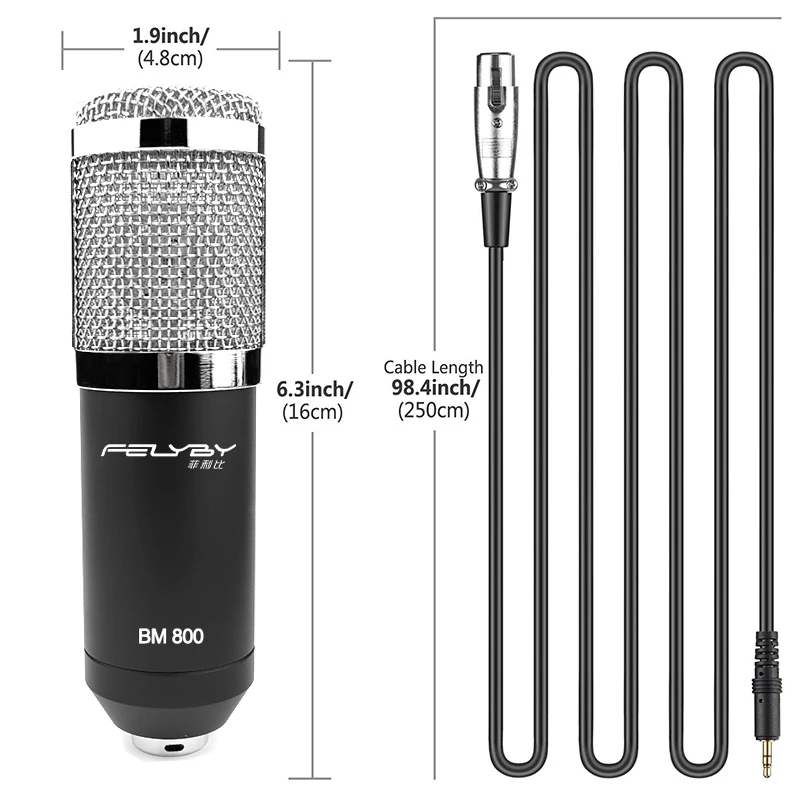 Новая версия bm 800 конденсаторный микрофон PC/KTV Pro вокальный аудио студия KTV караоке микрофон+ металлическое Крепление шок+ металлический штатив
