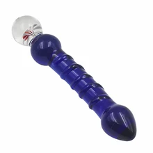 Colorful Glass dildo Double head Anal glass dildos Sex glass penis Fake penis dick Anal butt plug Sex toys for women