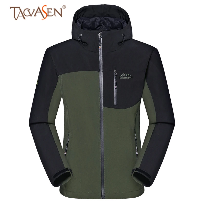 

TACVASEN Softshell Waterproof Jacket Men Hiking Fleece Jacket Outdoor Climbing Heated Jackets Windproof Snowboard Sports Jacket