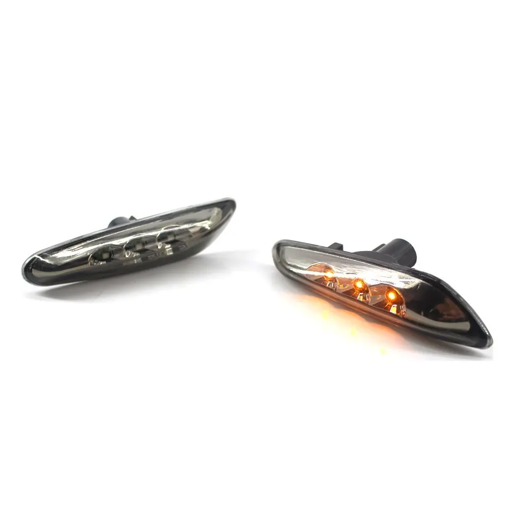1 Pair Black M LED Side Marker Lights Turn Signals Lamp Lights For BMW