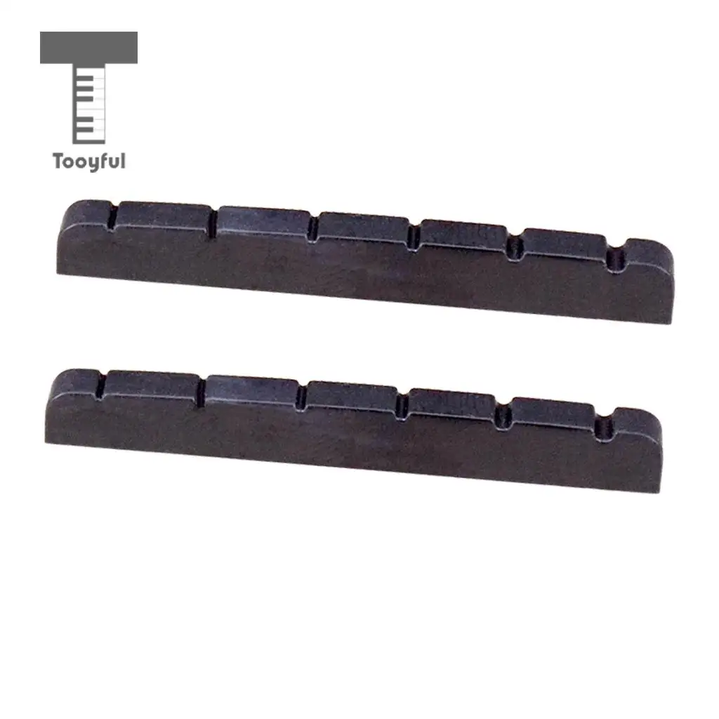 2pcs 6 String Electric Guitar Nut Slotted for Stratocaster Strat Telecaster Tele Guitar Replacement