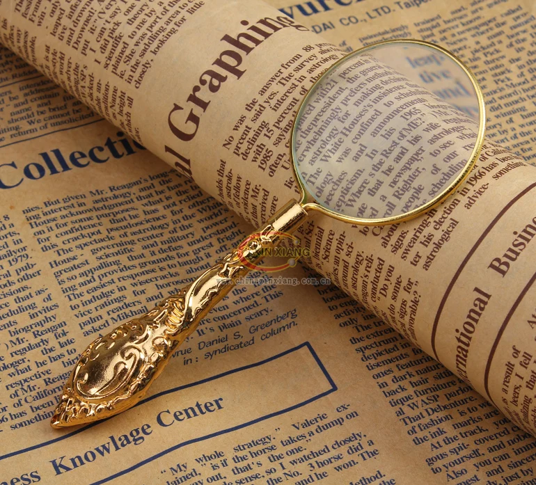 3 5x винтажная лупа из золотистого металла с ручкой для чтения|magnifier for|magnifier for