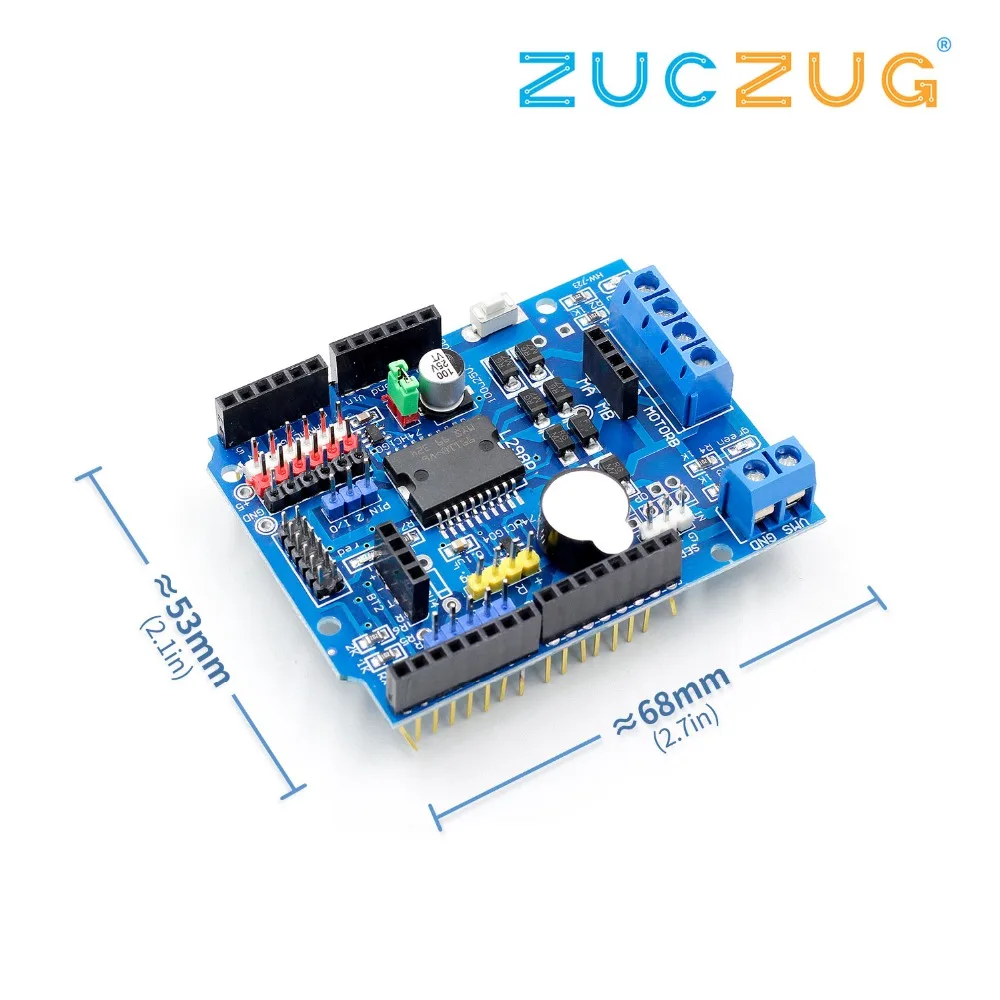 

Arsmundi L298P PWM Speed Controller Dual High-Power H-bridge Driver ,Bluetooth Interface, L298P Motor Shield Board for Arduino