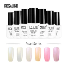 

ROSALIND 2 Bottles 7ml Pearl UV Gel Nail Polish Soak Off Gel Varnish Semi Permanent Lacquer Nail Polish