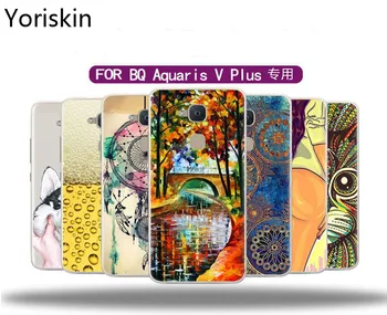 

Cartoon TPU Painted Slim Back Cover For Aquaris V Plus Silicone Gel Anti-Slip Phone Cover Case For BQ Aquaris V Plus Shell