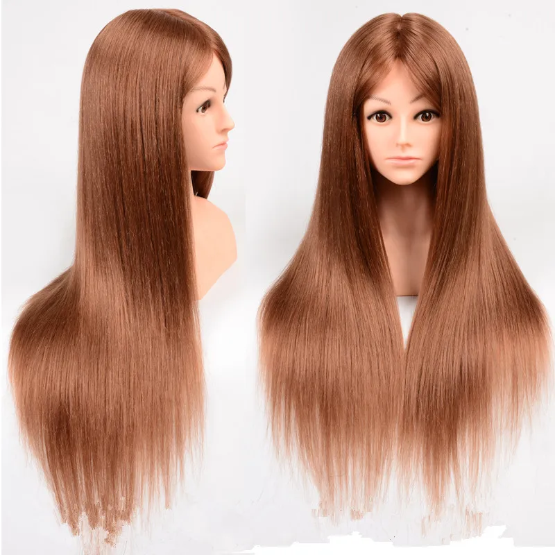 

free shipping 26" Blonde Synthetic Mannequin Head Hair Doll Women with bust for training mannequin head