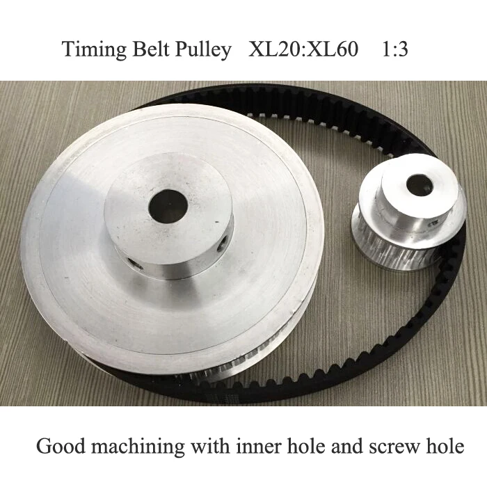 Timing Belt Pulley Kit XL20 XL60 Reduction 31 20teeth 60teeth Shaft