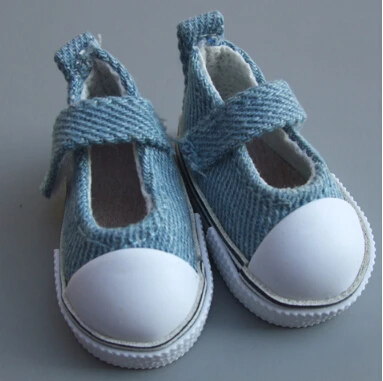 Color choosed 5cm Canvas Sneaker For 1/4 BJD Doll Mini Toy Shoes Bjd Shoes for Russian diy fabric Doll shoes 13