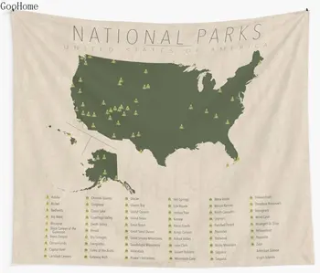 

US National Parks Wall Tapestry Cover Beach Towel Throw Blanket Picnic Yoga Mat Home Decoration