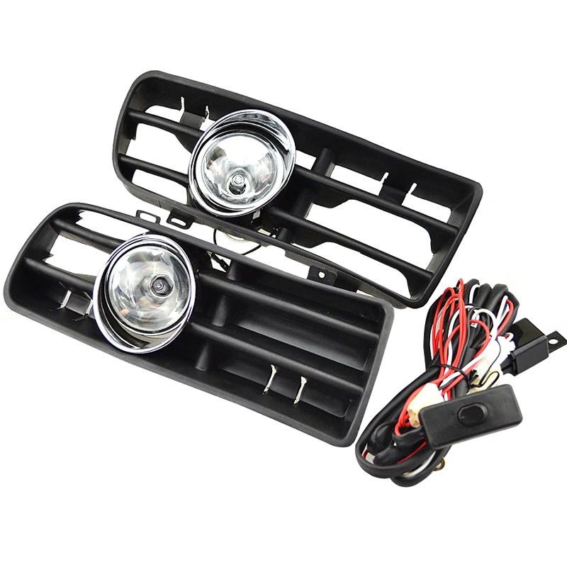 1 Set Front Fog Lights With Racing Grills Wiring Harness Switch Fog Light Auto font b