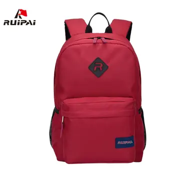 

RUIPAI Brand Nylon Women School Bags waterproof Backpacks for Girls Boys Mochila Red Children Backpack School Rucksack