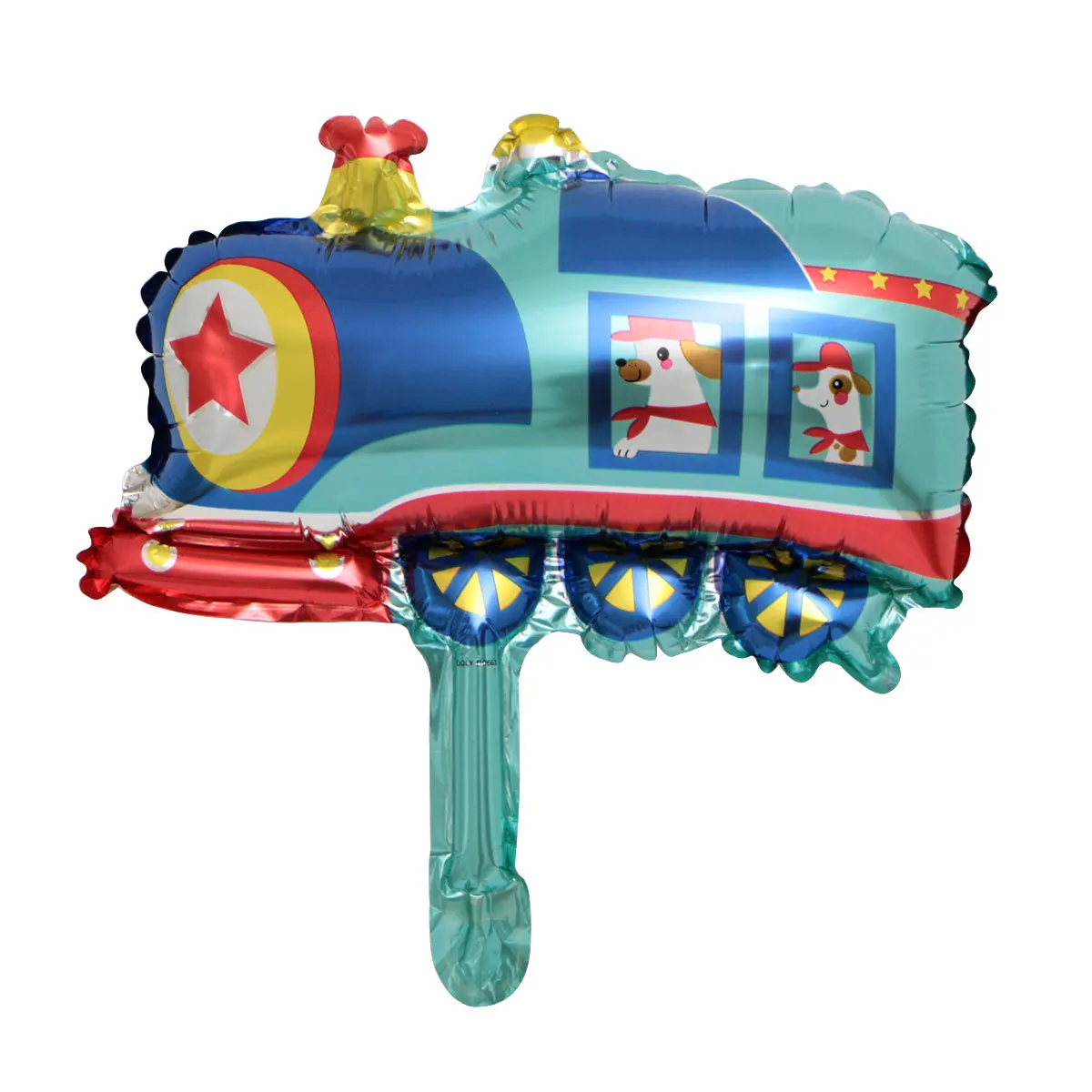 DIY Мультяшные автомобильные воздушные шары пожарная машина поезд фольгированный шар скорая помощь Globos детские подарки День Рождения украшения детские игрушки - Цвет: mini train