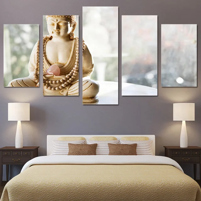 Classico Bianco Buddha Testa Ritratto Stampato HD Pittura su Tela ... Classico Bianco Buddha Testa Ritratto Stampato HD Pittura su Tela ...