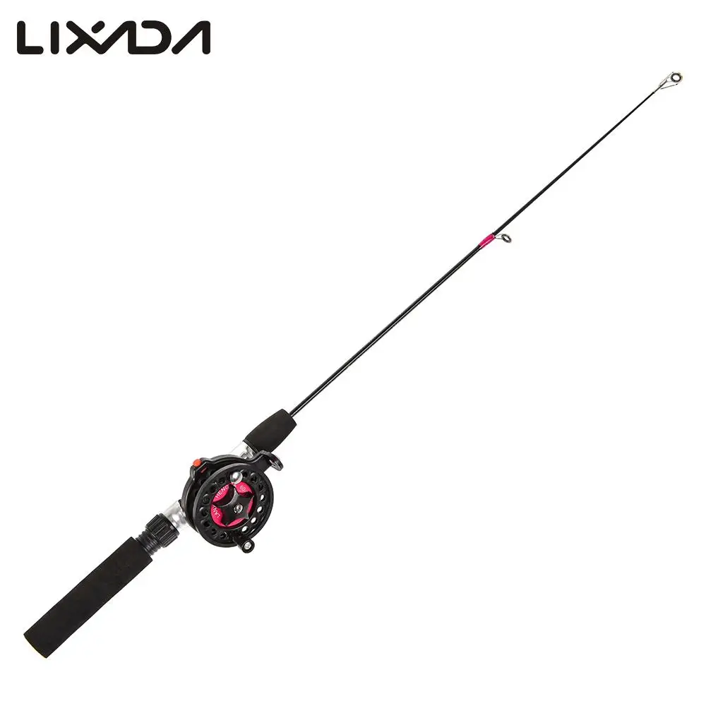 

Lixada Telescoping Ice Fishing Rod Reel Set Mini Pole Winter Ultra-light Ice Reel A62T Rod for Travel vara de pesca