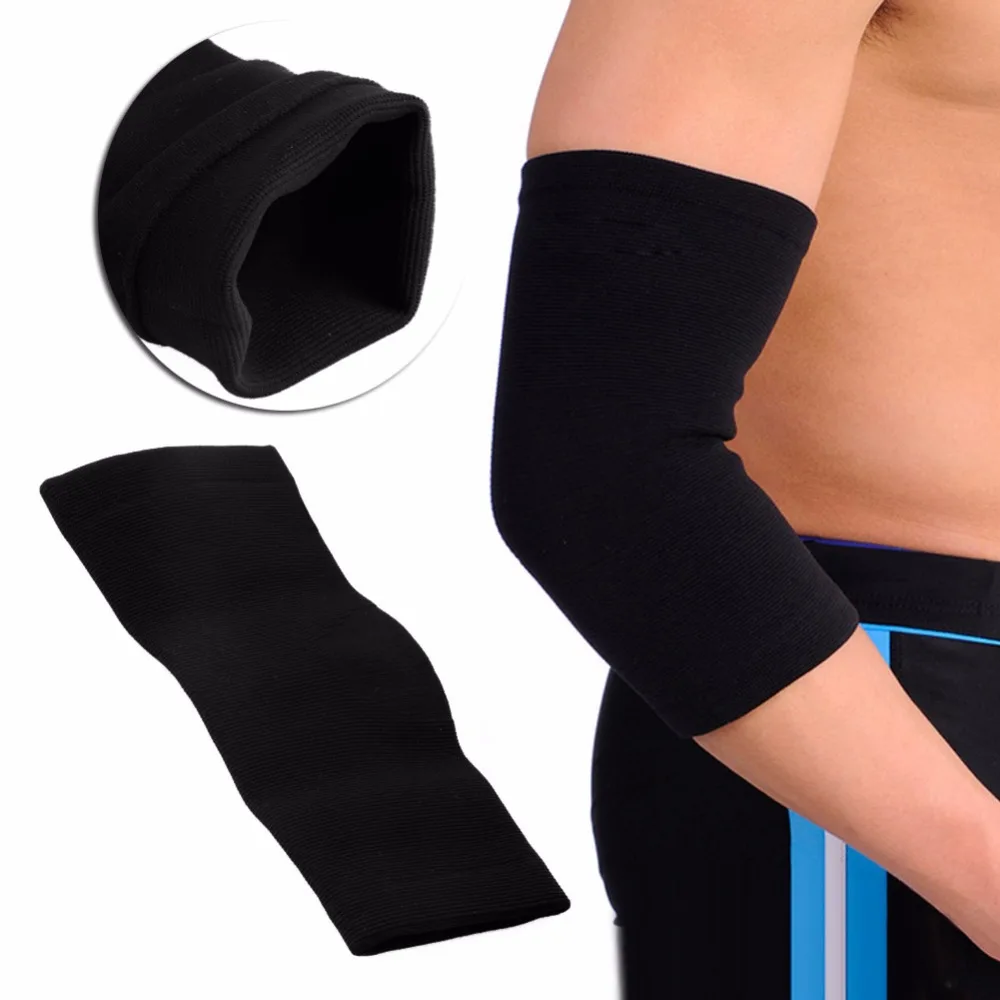 Black Elastic Sports Elbow Sleeve Brace Support Band Bandage Pad