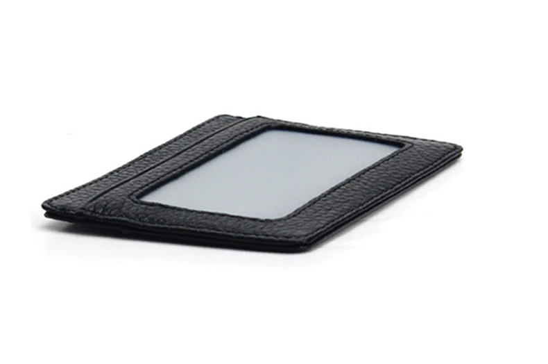 Ultra-thin Card Holder Mini wallets small Cow Leather purse High Quality Card Case With 4 Slots Fashion Style New 6