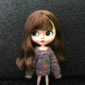 

Blueythe doll 19 joint body azone ob24 doll clothes small cloth doll clothes hand sweater