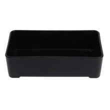 Black Plastic Reptile Feeder Box Single layer Food Water Feeding Spider Basin Insect Turtle Breeding Bowl