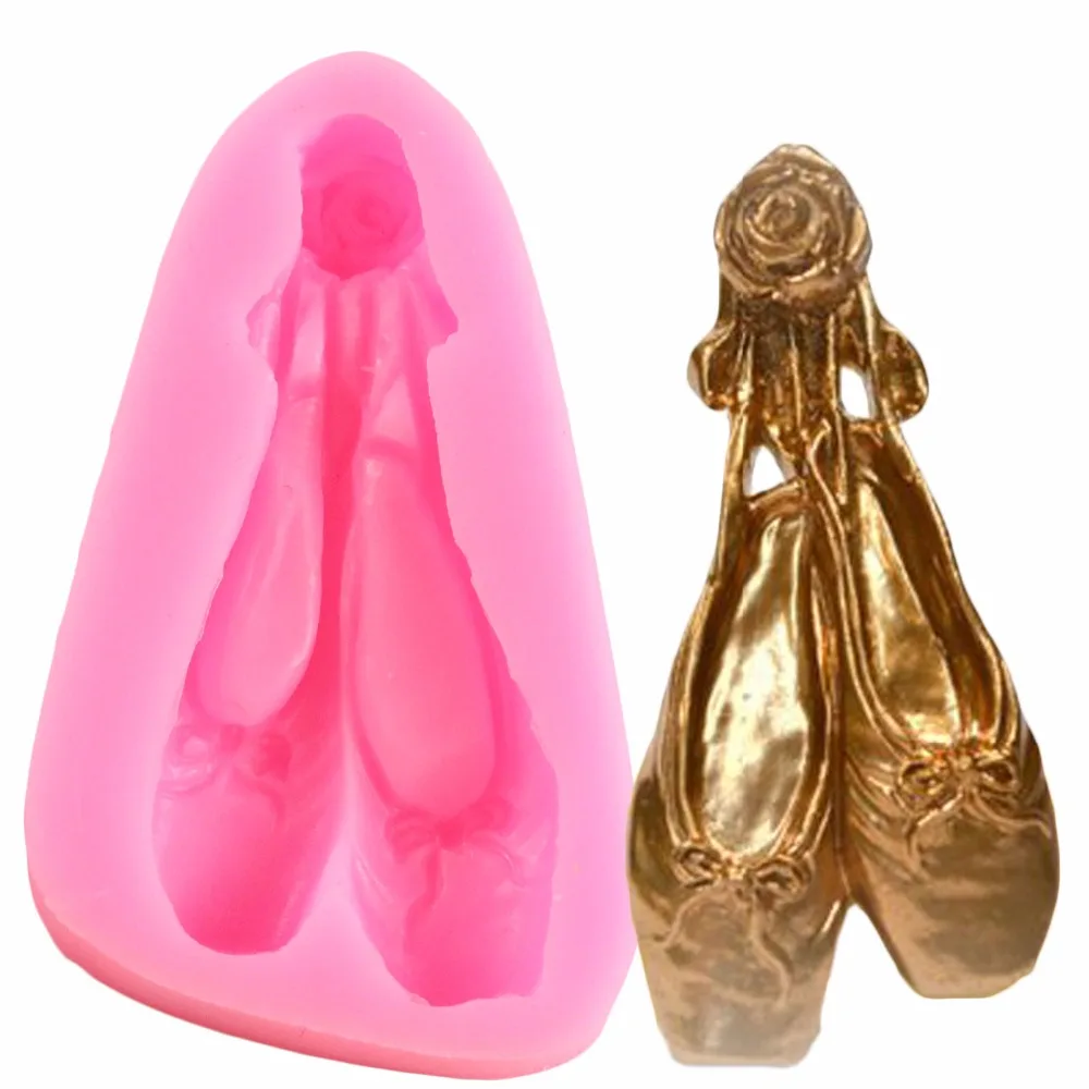 

Silicone Baking Mold Fondant Molds Ballet Slippers Shoes Chocolate Gumpaste Mold Cake Decoration Tools Polymer Clay Candy Moulds