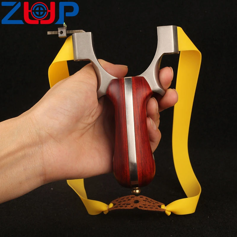 

Stainless steel outdoor hunting slingshot TTF tongue strong red sandalwood patch stainless steel