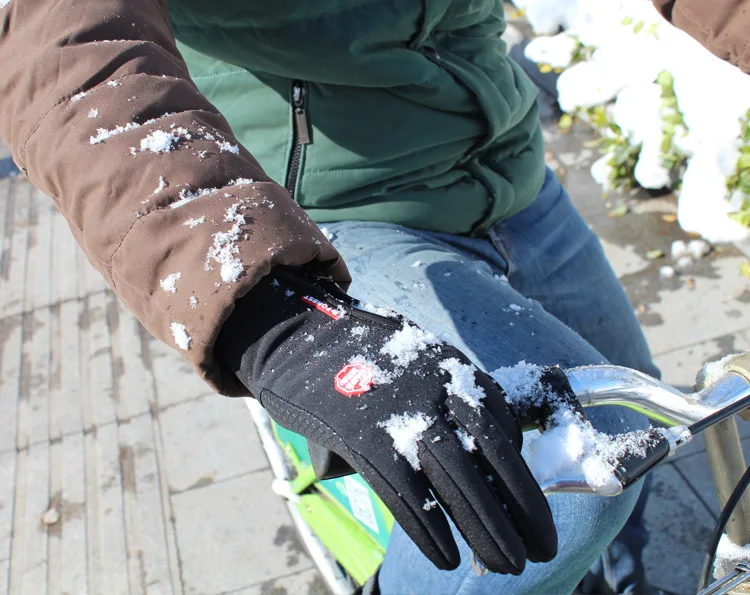 Зимние Для женщин Для мужчин лыжные перчатки Сноуборд ветрозащитный Сенсорный экран перчатки спортивные Handchoen флис с подогревом мотоцикл