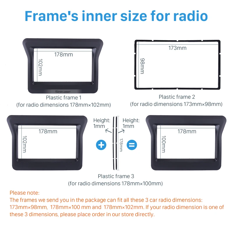 Seicane 173*98/178*100/178*102 мм 2 Din автомобиля стерео панель рамка приборной панели комплект для 2010 Nissan N400 Opel Movano Renault Master III