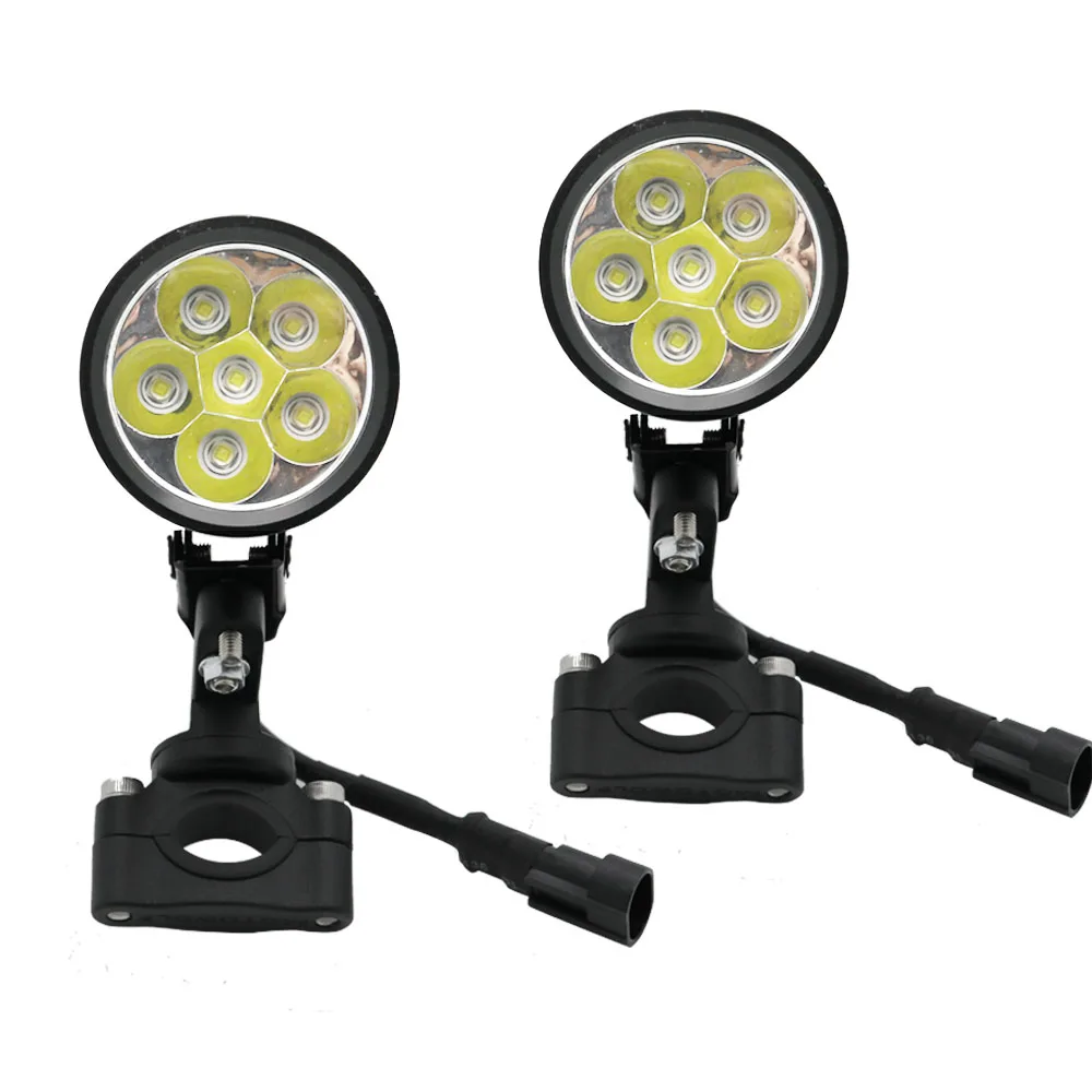 Motorcycles 2x LED Auxiliary Fog Light Assembly Driving Passing Lamp For BMW Suzuki Honda Yamaha Auxiliary Fog Lights (16)