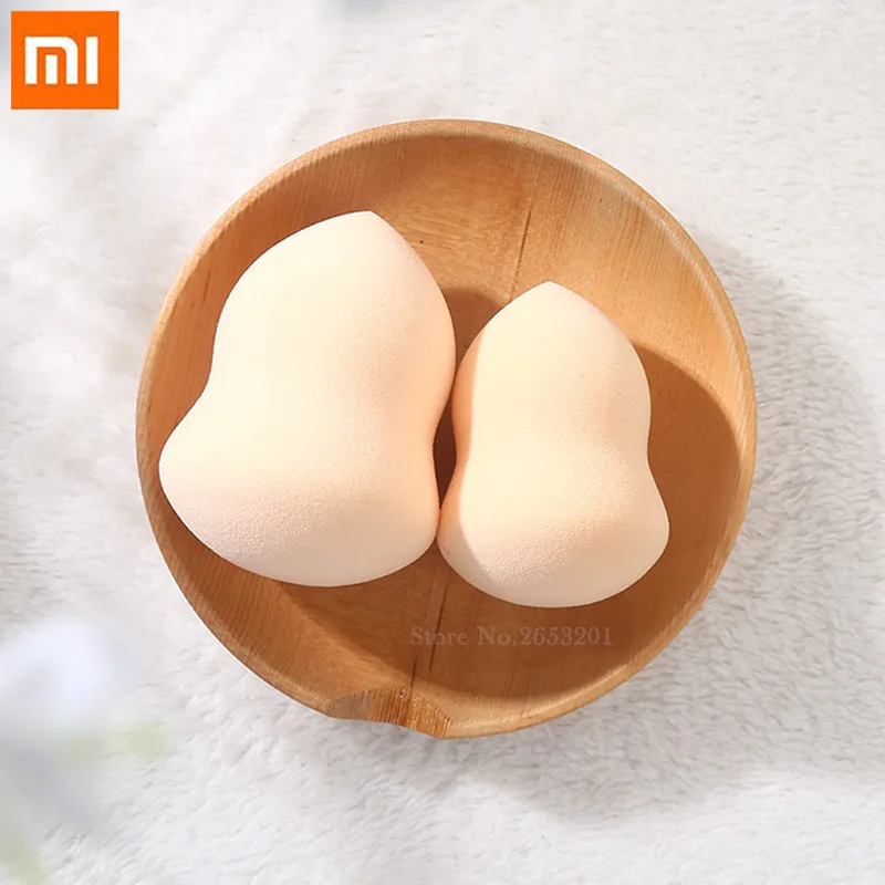 Xiaomi Mijia эластичная мягкая Гидрофильная губка для женщин Макияж влажная сухая натуральная кожа-дружественная форма для пуф для макияжа