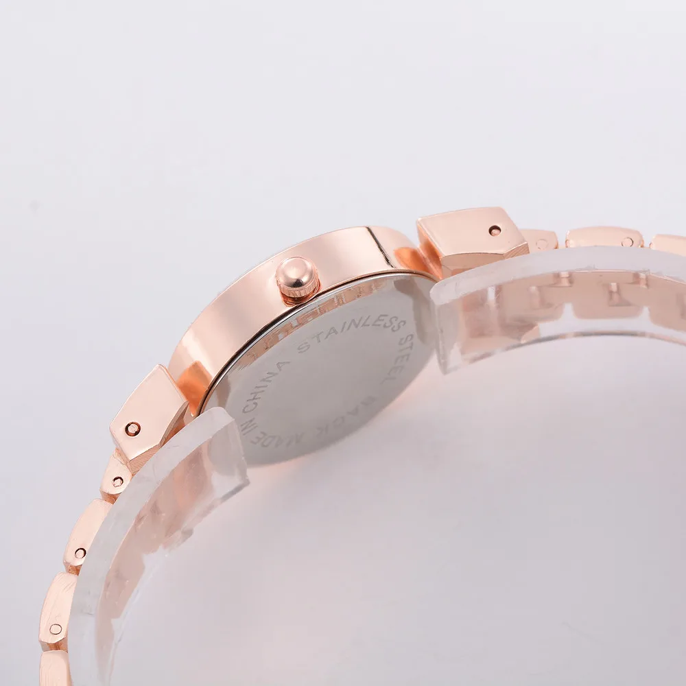 New Lvpai Fashion Brand Round Crystal Women Bracelet Watch Rose Gold Quartz Wristwatches Women Dress Watches Gift Clock