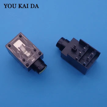 

9-pin Audio Jack Connector Gold color for KTV power amplifier TV etc MIC port - 6.35mm H18.5 mm