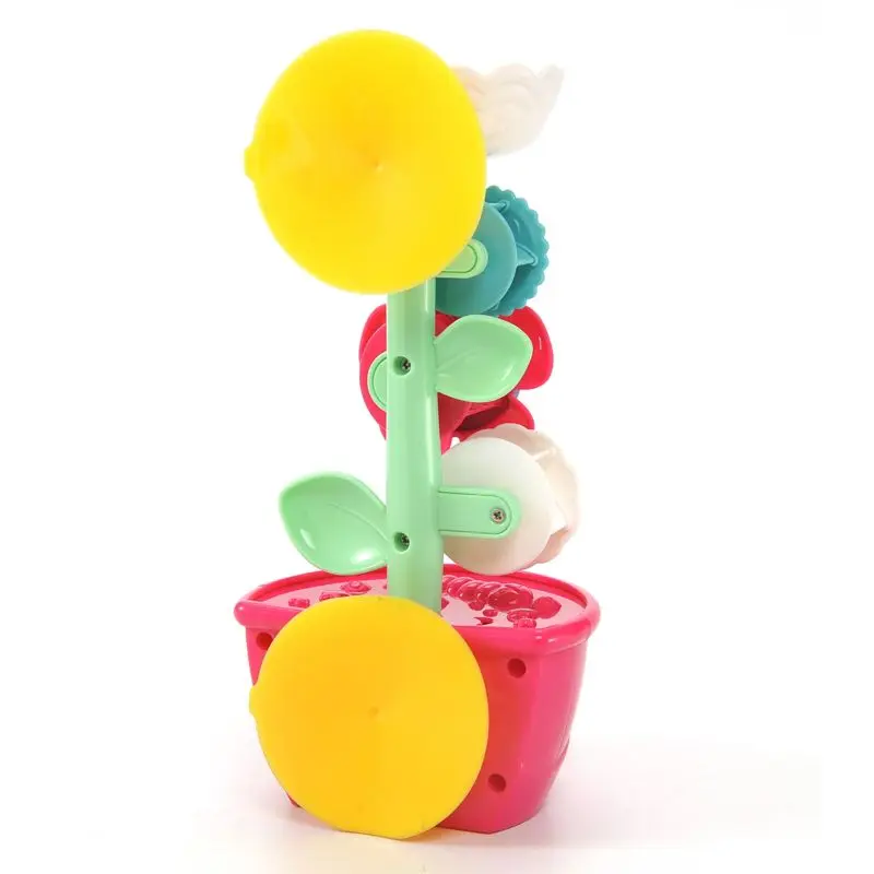 

Fill Flow And Spin Flower Bath Toys With Watering Pot For Toddlers Babies Kids 1 2 3 Year Old Boys Girls Bathtub Toys Bath Wall