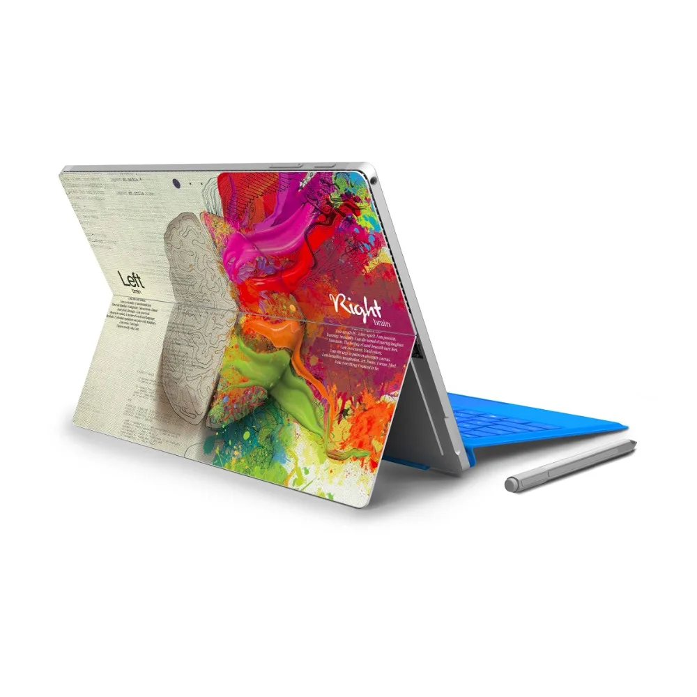 GOOYIYO-ل سطح برو 4 5 الفينيل عودة اكواب رخامية اللوحي نتبووك Ultrabook اللوحة ملصقا اليسار واليمين الدماغ الجلد شعار قطع