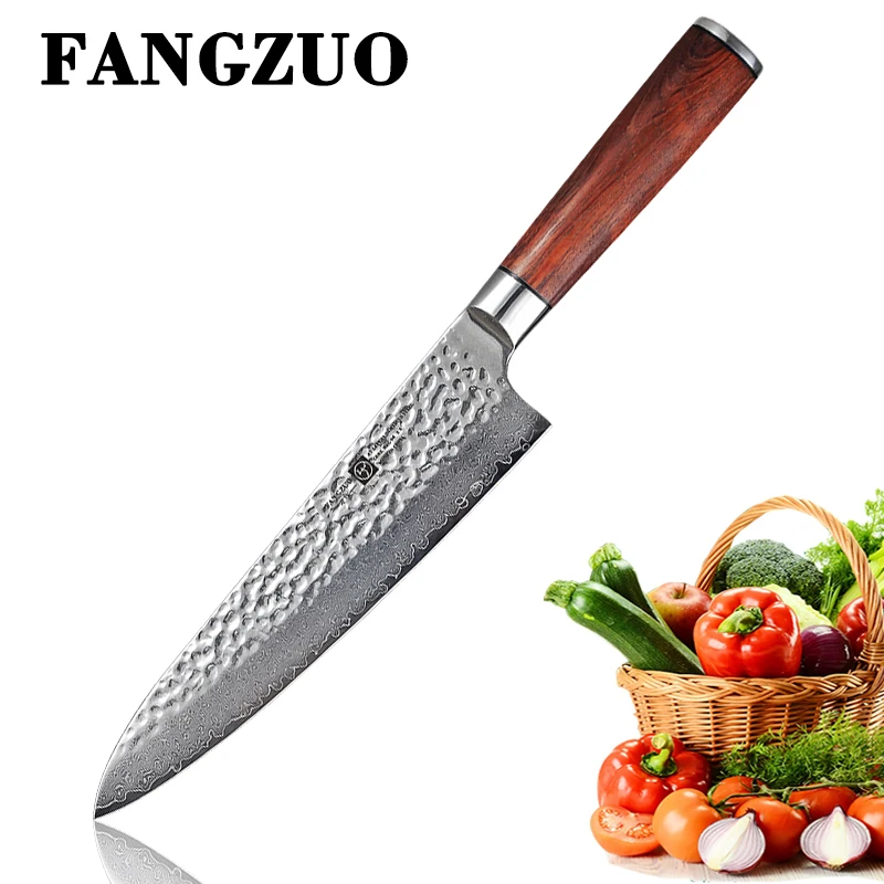 

FANGZUO 8 inch Chef Knife Stainless Steel Carving Knives professional High Carbon VG10 Japanese 67 layer Damascus Kitchen Knives