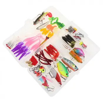 

120pcs/lot Almighty Fishing Lures Kit with Mixed Hard Lures Soft Baits Minnow Crank Popper VIB Metal Lures Accessories with Box