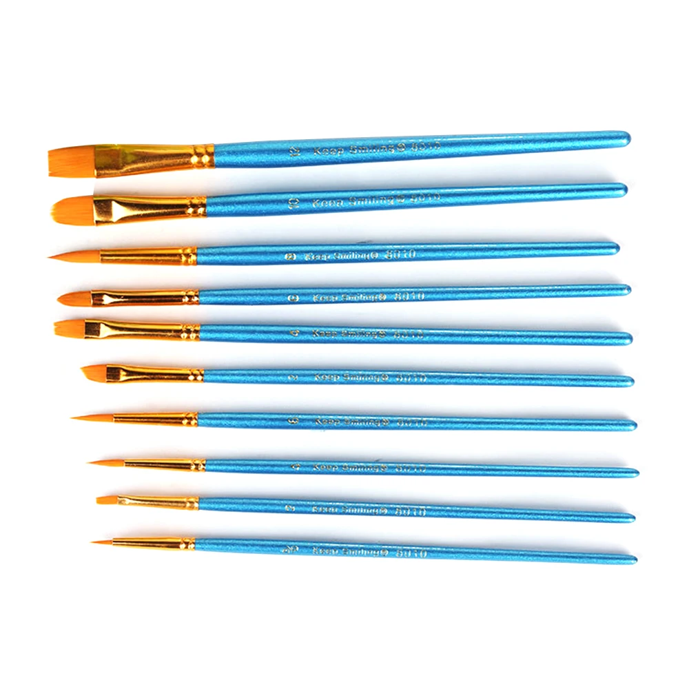 Новые профессиональные 10 шт краски по номерам кисти деревянная ручка синтетическая щетка для окрашивания Набор для моделирования строительного искусства кисти Поставки