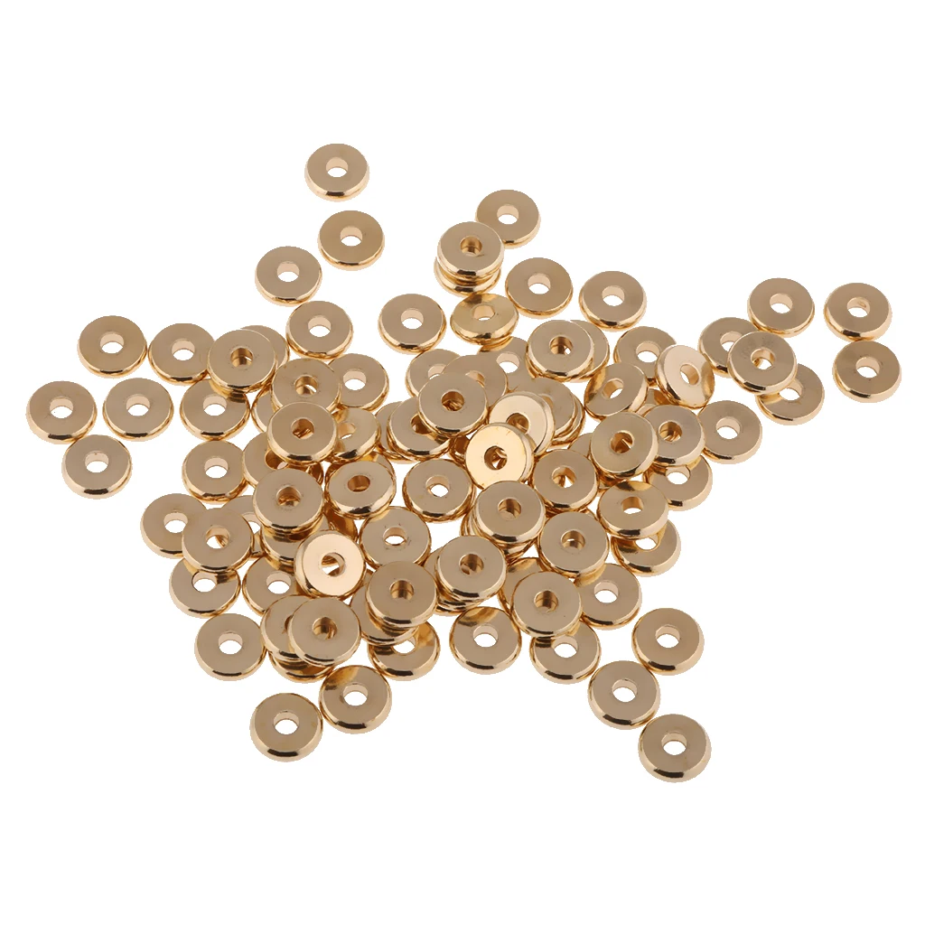 

100pcs Solid Brass Disc Spacer Washer beads Flat Spacer Beads