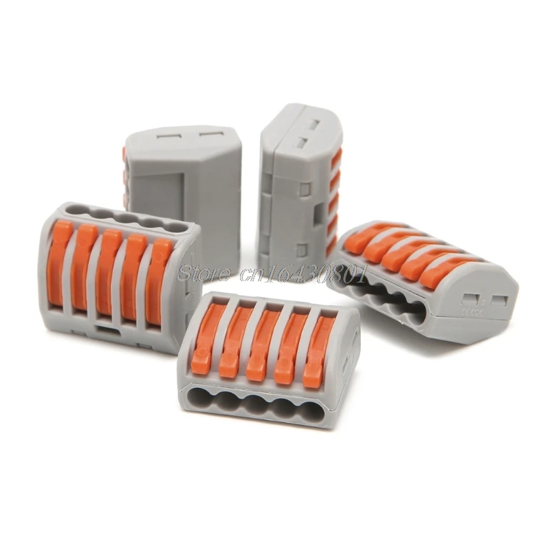 

5 pcs/lot WAGO 222-415 PCT215 Compact Wire Wiring Connector 5 pin Conductor Terminal Block With Lever New S18 Drop ship