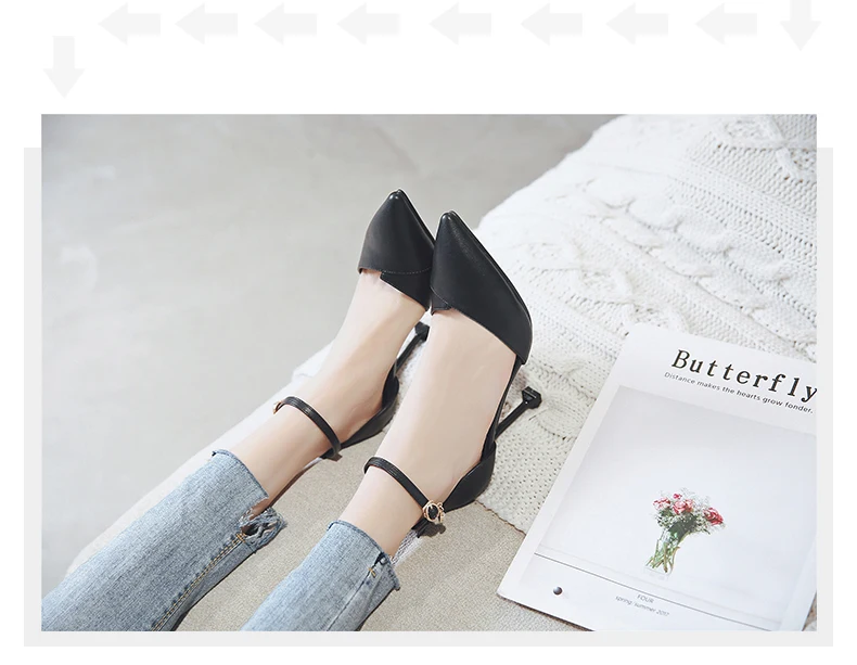 

K1177 2019 French girl Mori is one with ultra-hot high heels, new cat with thin heel and sexy leather thong sandals